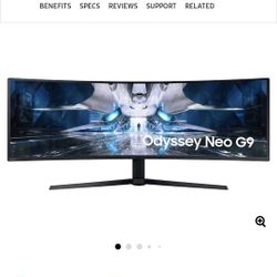 49" Samsung Odyssey Neo G9 240Hz Quantum Curved Gaming Monitor