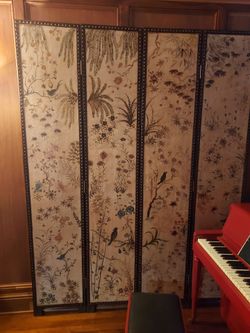 4-Panel Folding Room Divider Screen