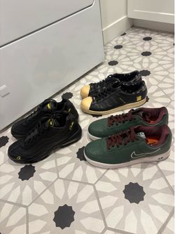 Lot of 3 kicks - Corteiz Air Max 95, Bape Undefeated Adidas, Air Force 1