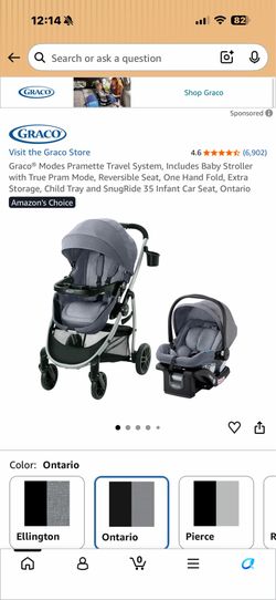 Car seat stroller set graco