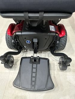 Electric Power Wheelchair – Red Power Chair with Joystick & Captain Seat