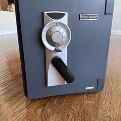 First Alert Fire-Resistant Safe with Key & Dial Lock – No Combo, Works with Key