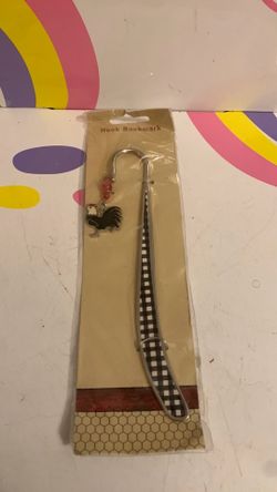 Metal Bookmark red enamel Rooster charm