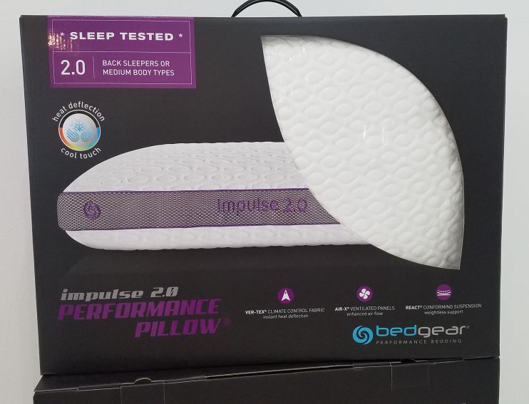 BEDGEAR IMPULSE 2.0 PERFORMANCE QUEEN PILLOW BRAND NEW IN THE BOX for