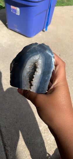 Blue agate geode