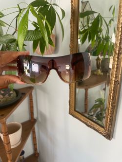 Oversized Shield Wrap Sunglasses