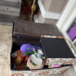 Folding Storage Ottomans 