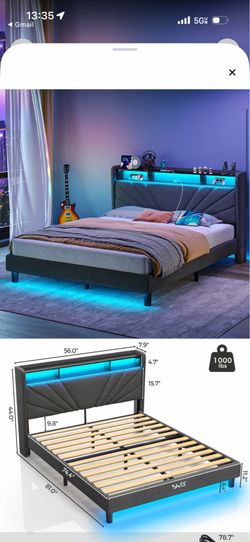 LED Full size bed