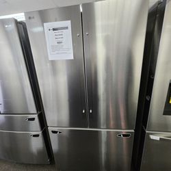 LG 27CF COUNTERDEPTH REFRIGERATOR 1399! 0 DOWN 0% FINANCING! 1YR WARRANTY! 48HR DELIVERY!