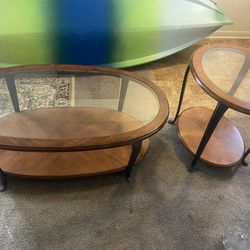 Glass table set/