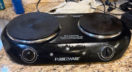 Farberware Royalty 1800 W Double Burner Black Electric Cooktop