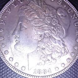 Silver Morgan One Dollar 1884 