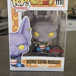 Funko Pop Dragon Ball Beerus Eating Noodles Hot Topic Exclusive 1110
