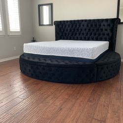 New King Bed Frame With Mattress (Read Description Below)