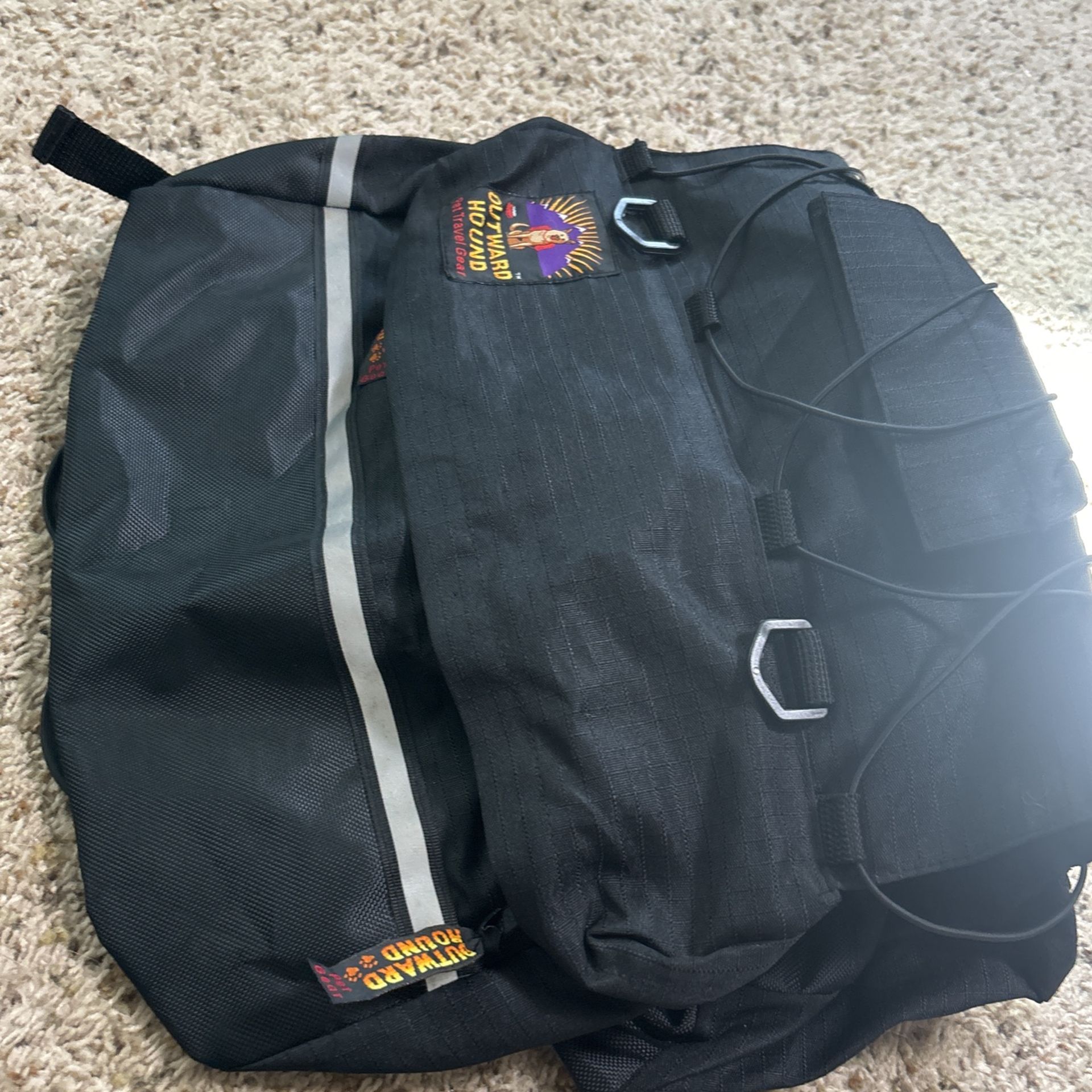 Vintage Outward Hound Dog Travel Nylon Backpack | -NEW-Black