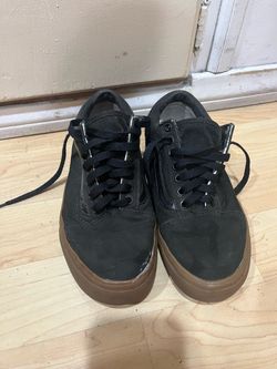 Vans Black and Brown Size 6.5