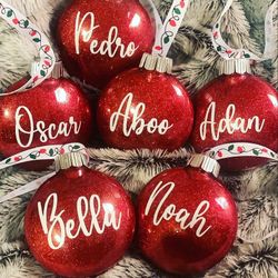 Custom Glitter Ornaments