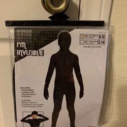NWT I’m Invisible Halloween Costume Includes: Hooded Mask/Jumpsuit Gloves/Socks Medium Size 8-10