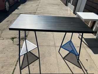 IKEA Desk Black Work Desk Triangle Leg Design Computer Desk