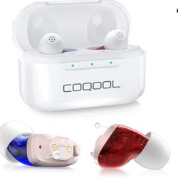 Rechargeable Hearing Aids for Seniors with Noise Cancelling, 16-Channels & 4 Modes OTC Hearing Amplifier, Comfort Invisible In-Ear Device with Chargin