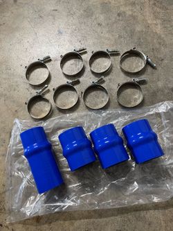 Universal 3" Silicone Hose Kit with Clamps (Blue)