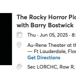 🎟 FREE!!!: 2 Tickets to Rocky Horror Picture Show LIVE THIS THURSDAY – June 5