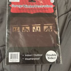 Garage Window Decor. Halloween 