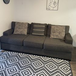 Standard Couch/Sofa Grey And Brown 