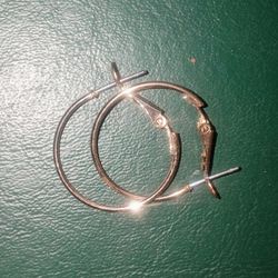 New Gold Colored 1" Hoop Earrings CASH