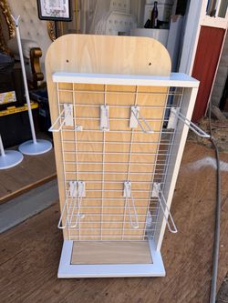 Freestanding Retail Display Stand with Wire Hooks