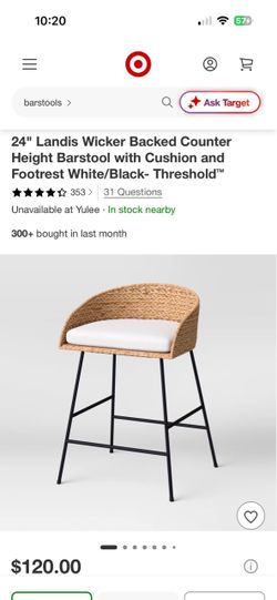 24" Counter stool with Cushion