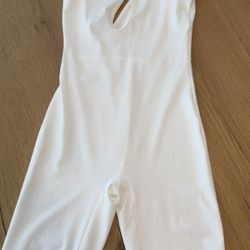 White Cut Out Jumpsuit 