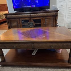 Matching Tommy Bahama Style TV Stand And Coffee Table