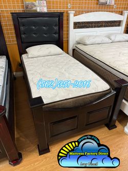 Twin wooden bed frame new cama de madera nueva