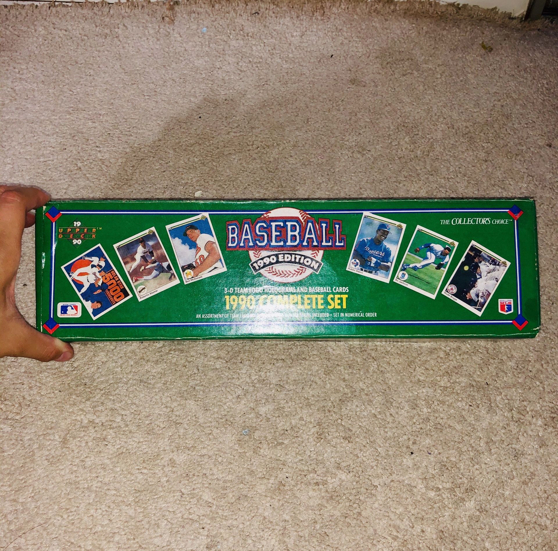 1990 Upper Deck Baseball Factory Set Baseball Cards 3-D Team Holograms