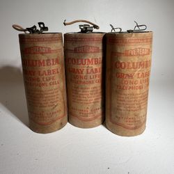 1930s / 40s Telephone Batteries Antique Vintage Phone