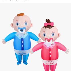 Jumbo Life size Gender Reveal  Costume /Baby Shower Items BRAND NEW 