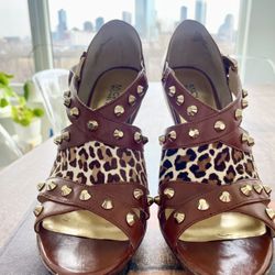 Michael Kors Leopard studded heels