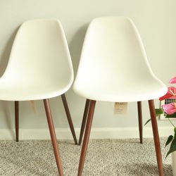 Set Of Two White Chairs