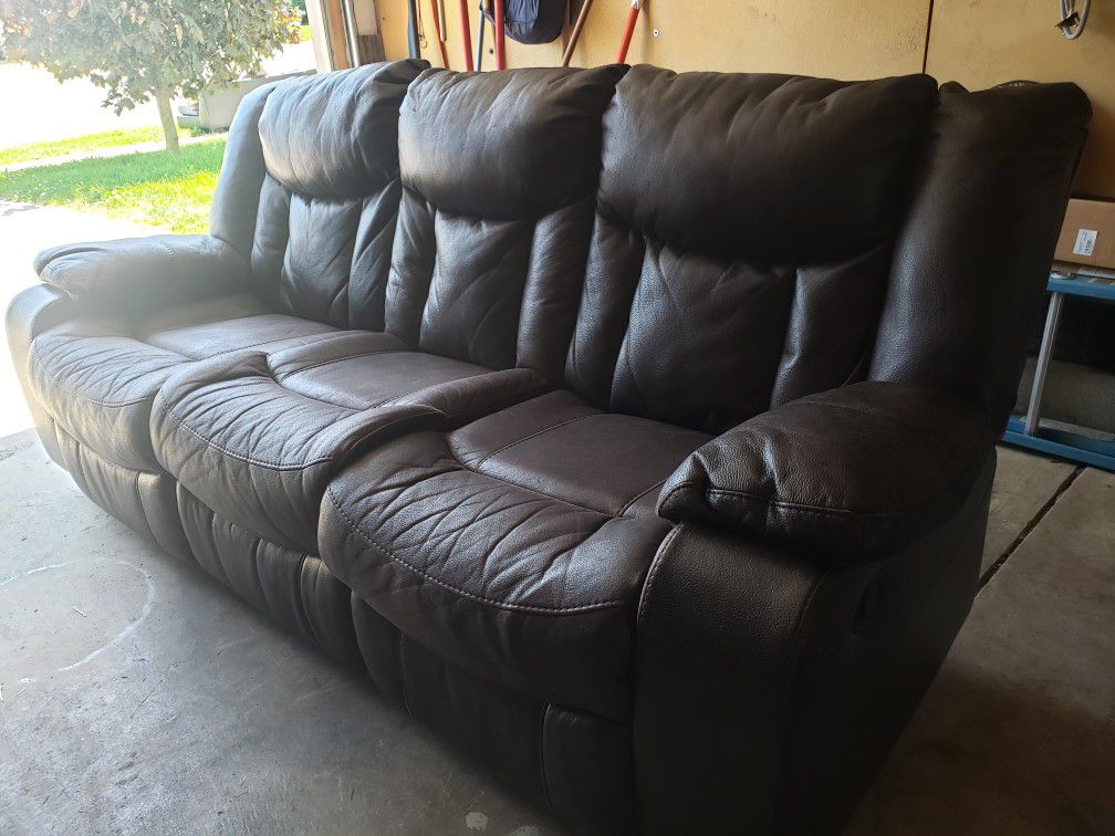 Ashley Leather Cough & Loveseat