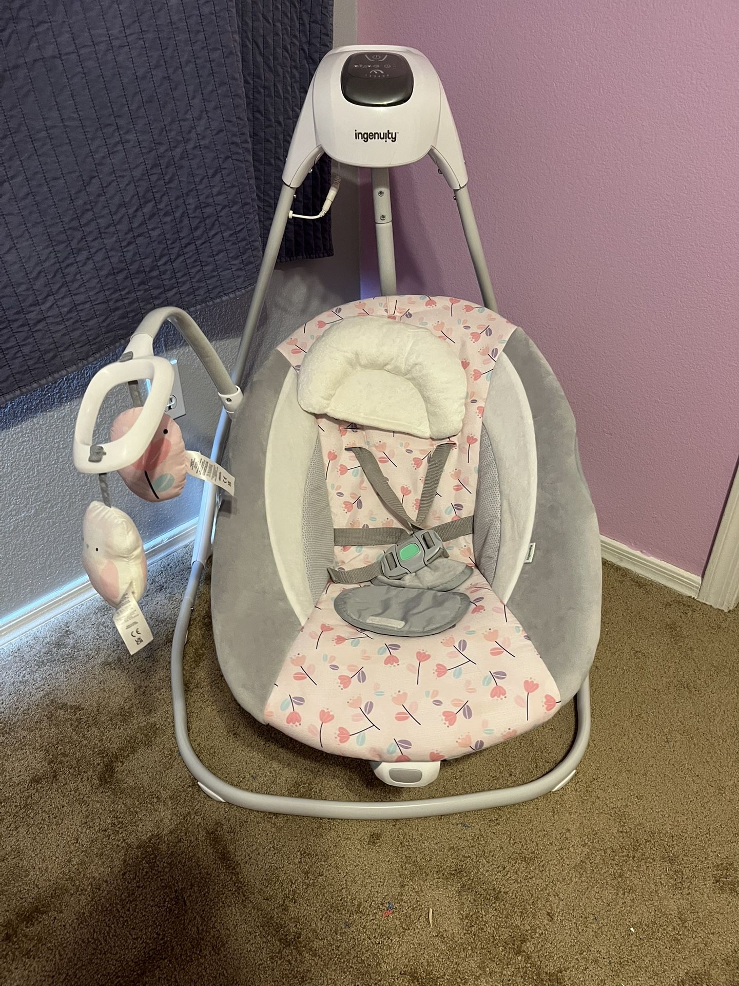 Pink Baby Swing