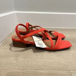 Orange/ Red Sandals New With Tags 