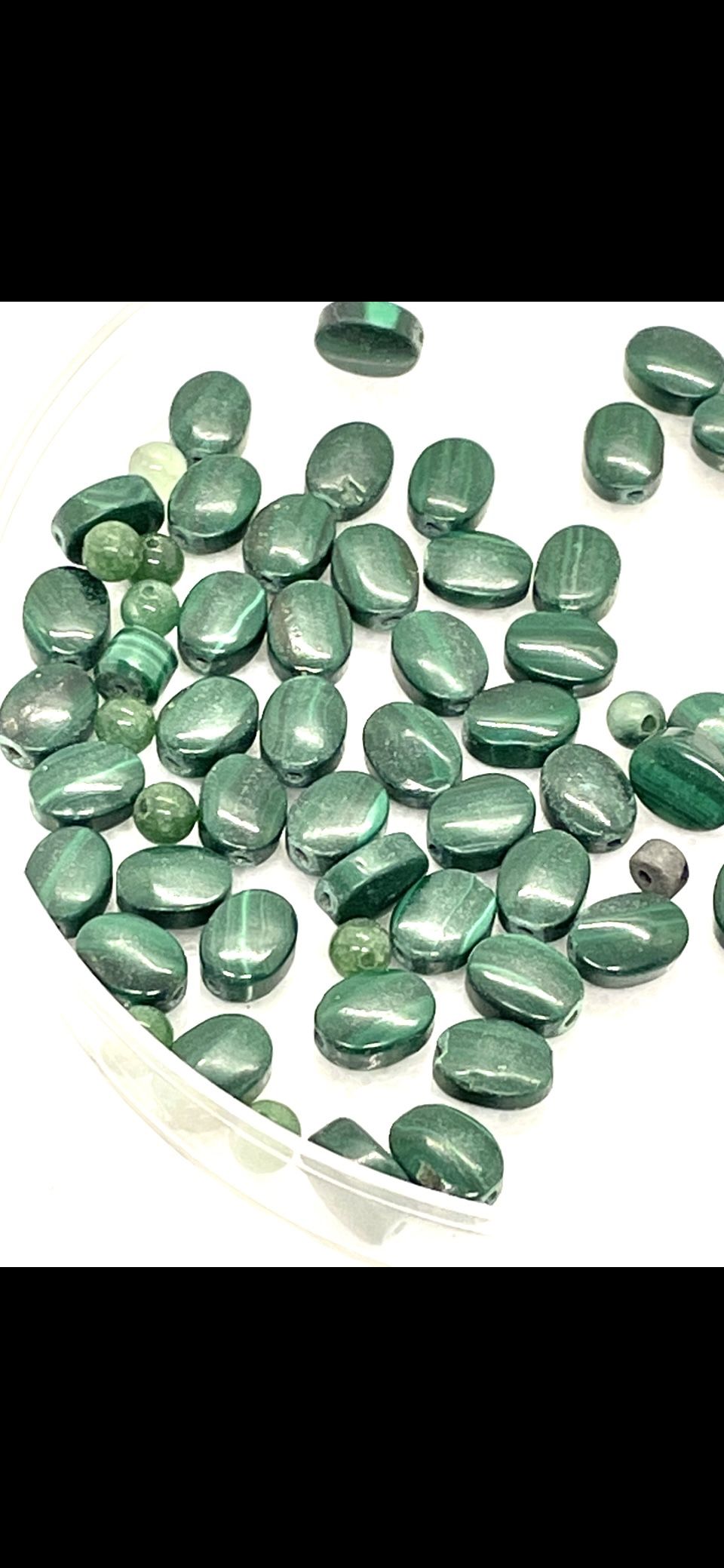 Lot Of 45 Malachite Beads