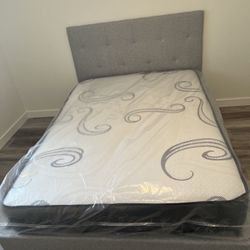 Full Bed Whit Mattress - Cama Full Con Colchón