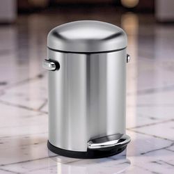 Small 4.5L Round Retro Pedal Bin
