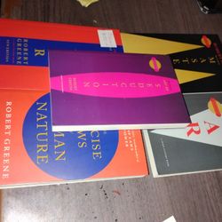 5 Robert Green Books 48laws,Etc $80 All New!