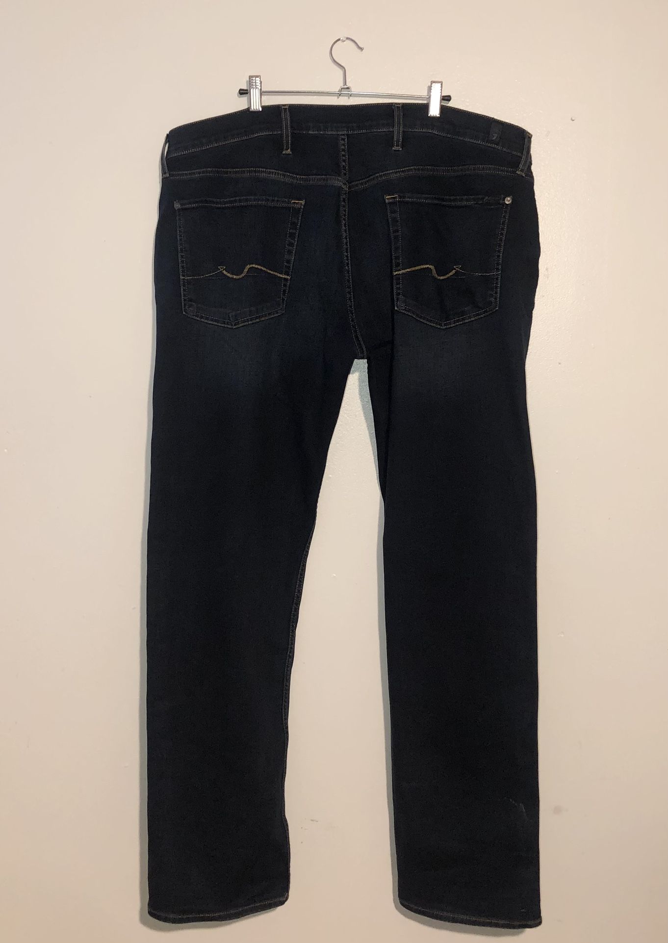 Seven For All Mankind Straight Dark Blue Denim Jeans Men's 40x32