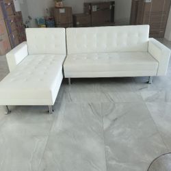 White Vinyl Sofas 