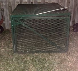 Heavy duty green metal cage