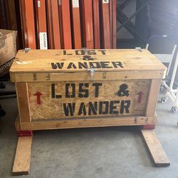 Large Industrial Wooden Crate / Storage Chest – Rustic Style